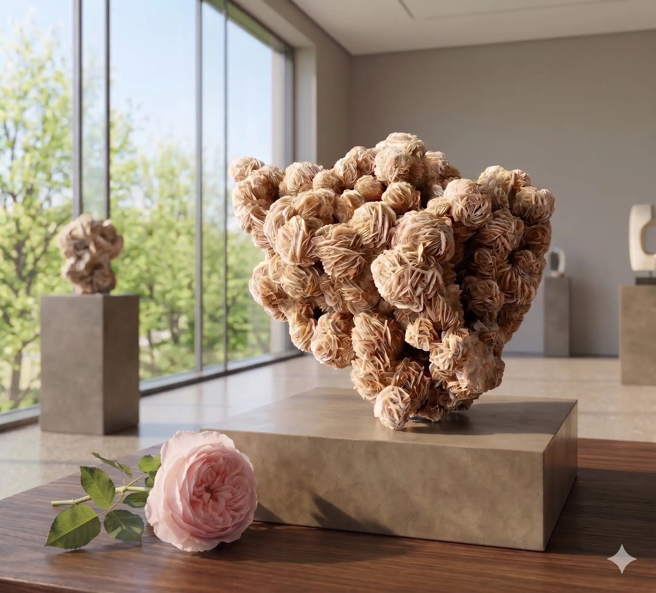 Sandrosen in voller Blüte (AI generated)